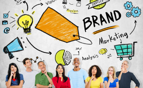 Diverse People Thinking Planning Marketing Brand Concept