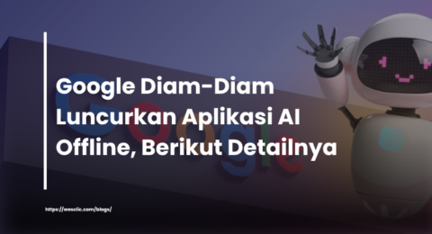 ampilan judul artikel "Google Diam-Diam Luncurkan Aplikasi AI Offline, Berikut Detailnya" dengan latar belakang logo Google dan robot AI.