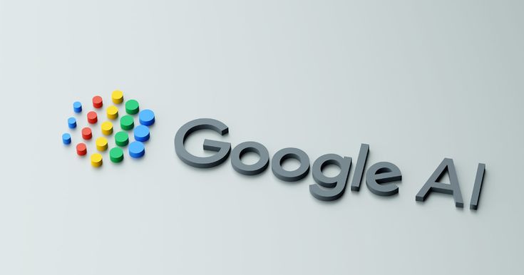 Logo Google AI dengan latar abu-abu muda.